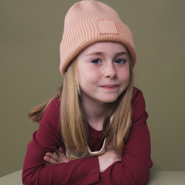 Beechfield Kids Deep Cuffed Tonal Patch Beanie Thumbnail