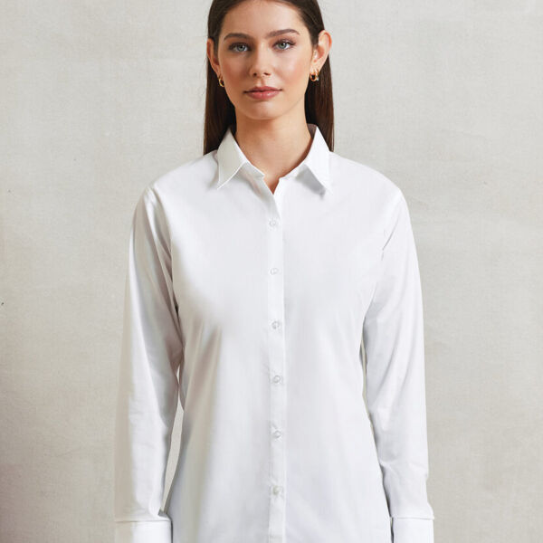 Women's supreme poplin long sleeve shirt Thumbnail