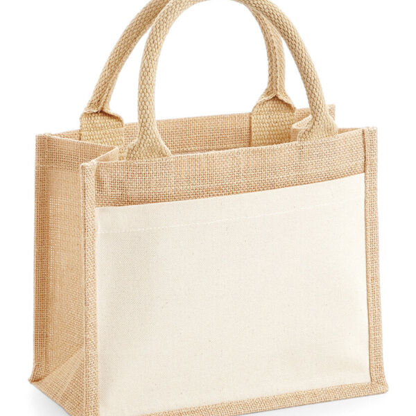 Cotton pocket jute gift bag Thumbnail